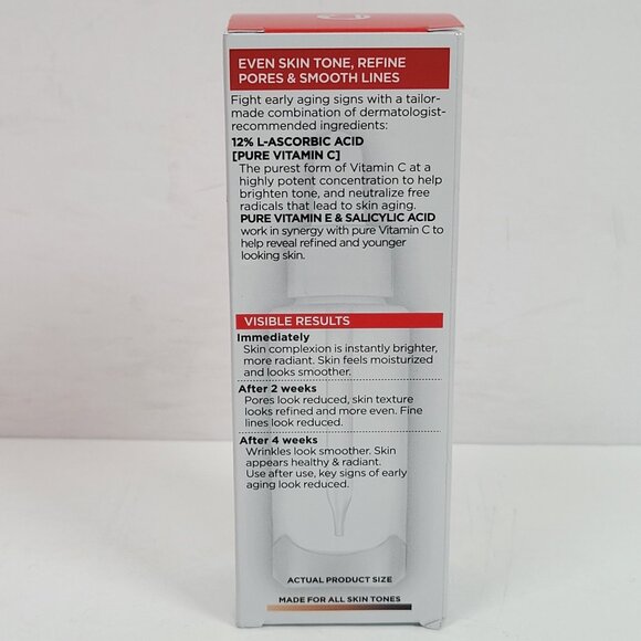 LOréal Paris Revitalift Derm Intensives 12% Vitamin C + E + Salicylic 30ml NIB - Picture 2 of 5
